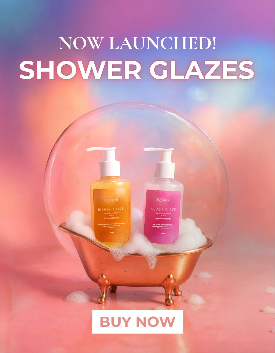 Now Launched Shower glazes Suroskie Banner